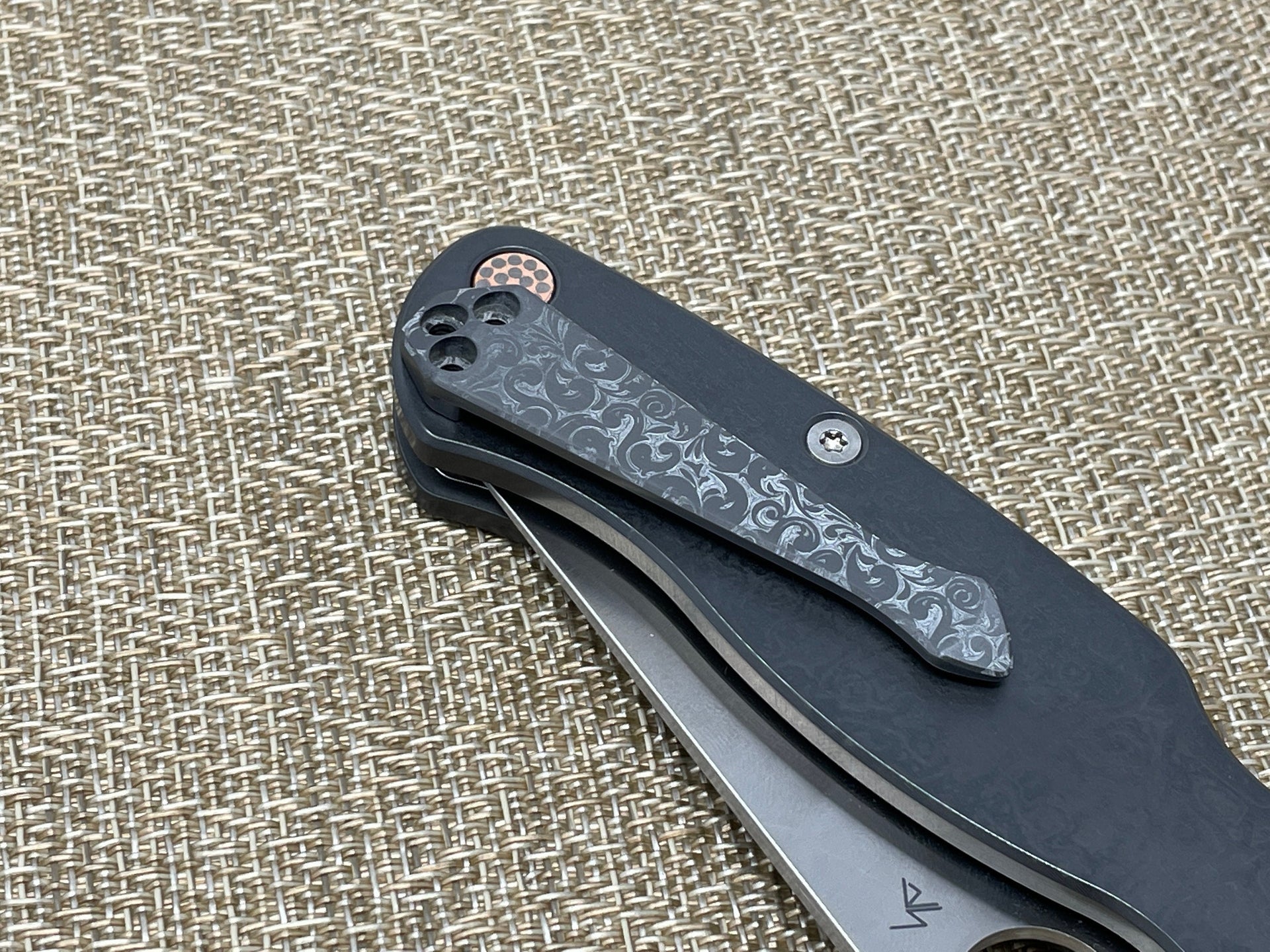 Black Zirconium VICTORIA Spidy CLIP for most Spyderco models