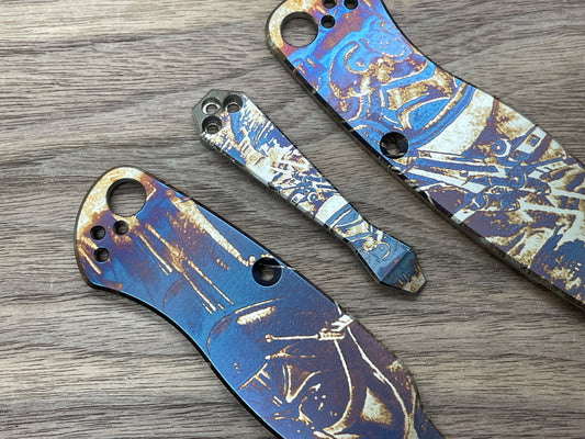 Star Wars Heat ano Dmd Titanium CLIP for most Spyderco models