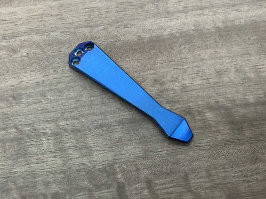 Polished Blue Ano Dmd Titanium CLIP for most Benchmade models