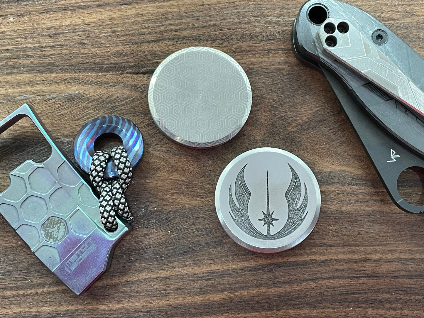 JEDI HAPTIC Coins CLICKY Greek Ascoloy Haptic Slider Fidget