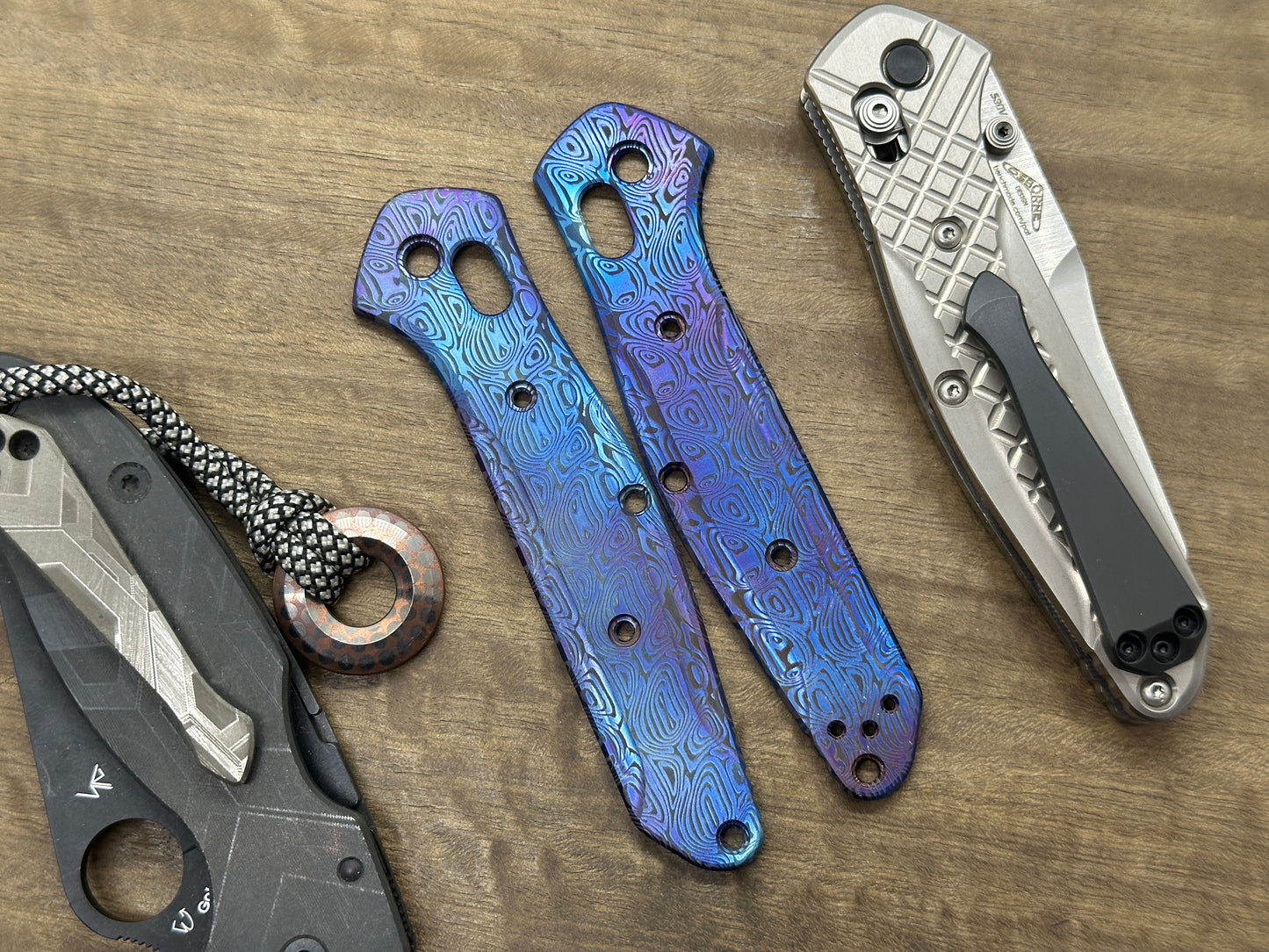 Dama AEGR Flamed Titanium Scales for Benchmade 940 Osborne