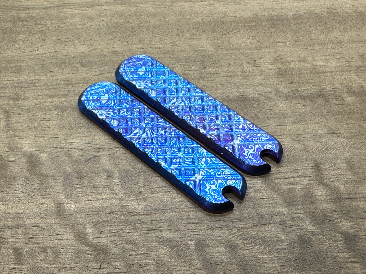 ALIEN Flamed FRAG Cnc milled 58mm Titanium Scales for Swiss Army SAK