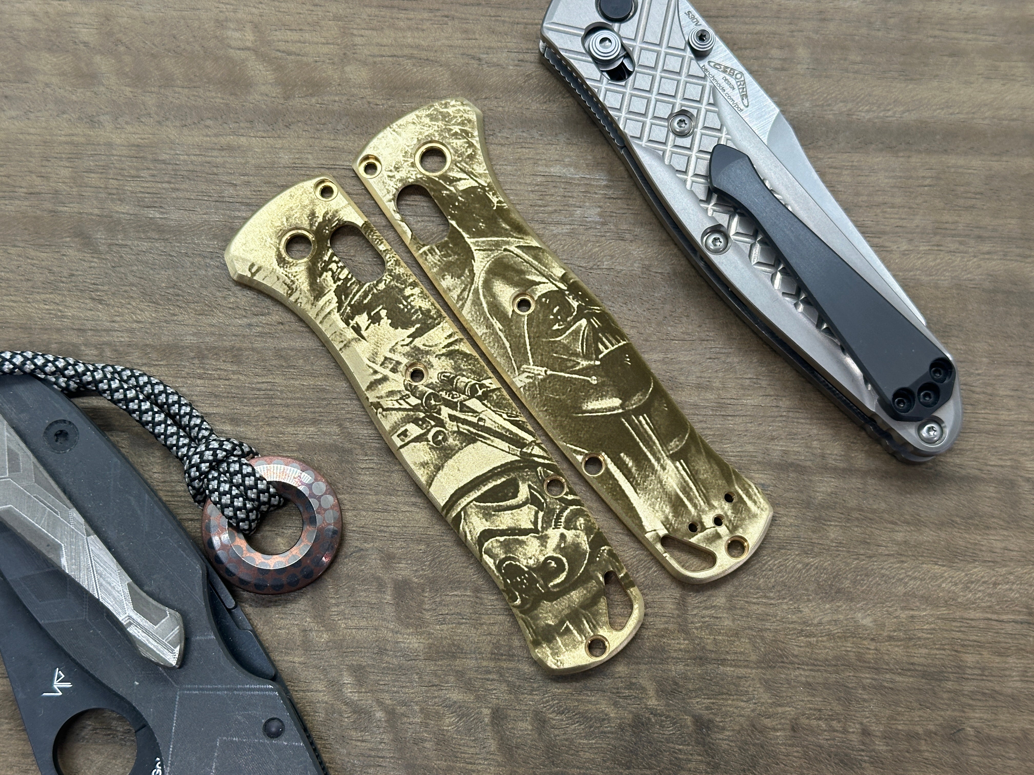 DRAGONSKIN Brass outlets Custom Scales for Benchmade Bugout 535 Folding Knife scales Pocket knife Handles EDC MetonBoss Every Day Carry Birthday