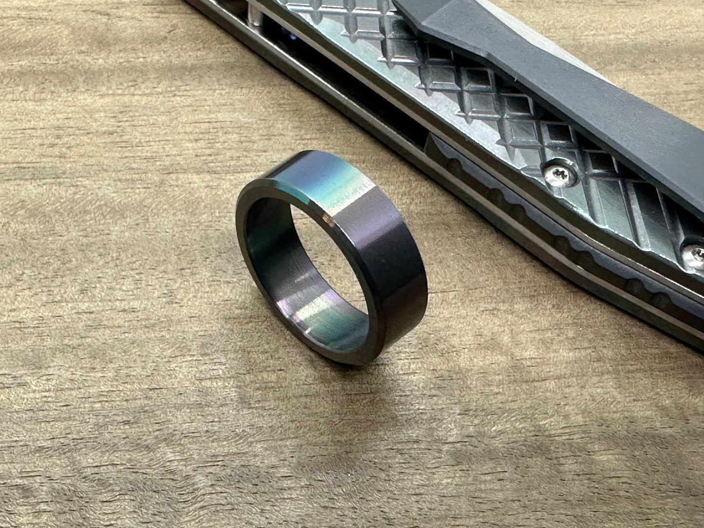 ESSENTIAL Oil Slick ZIRCONIUM Ring US Size: 8 -13