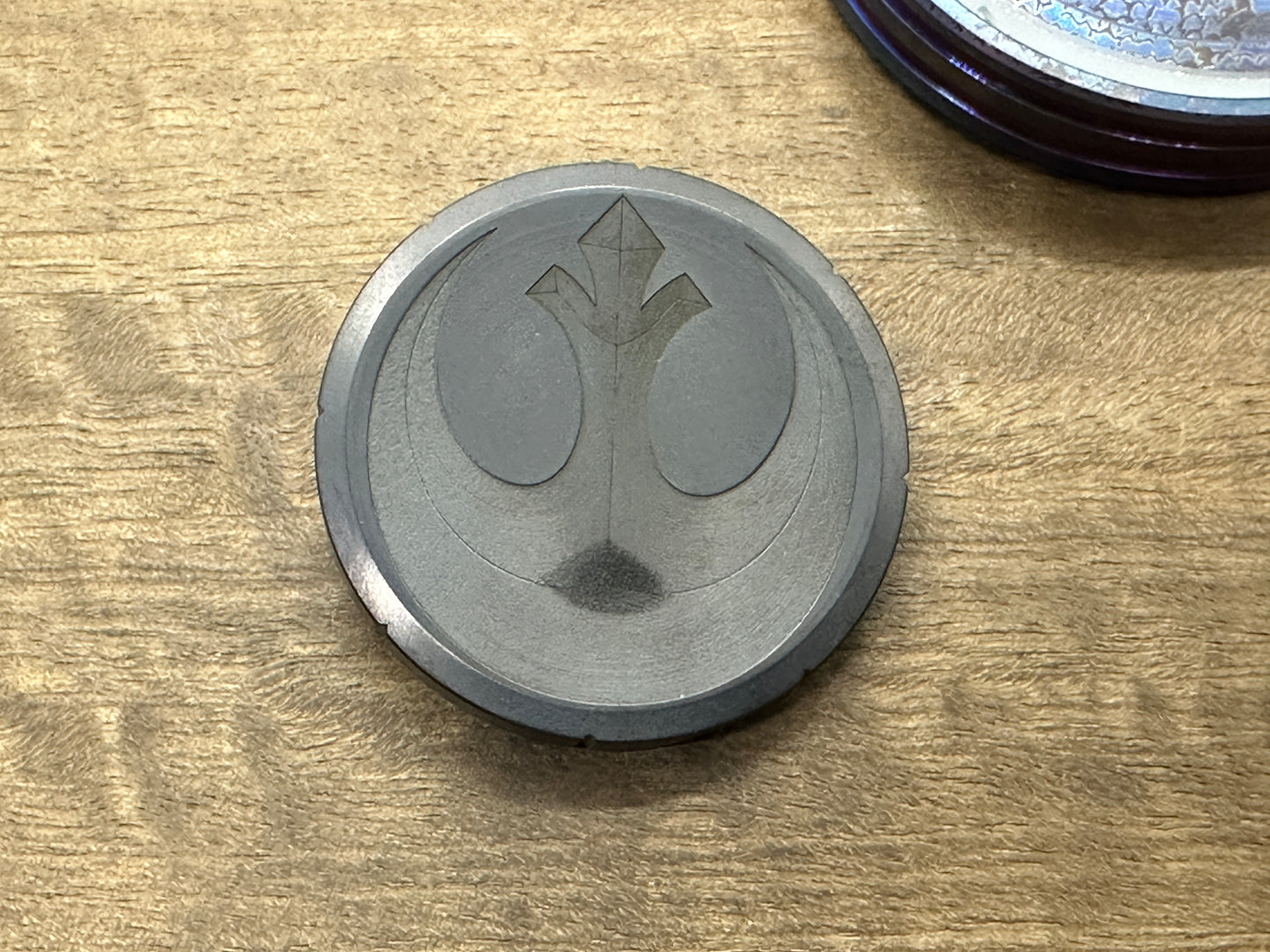 REBEL ALLIANCE Star Wars Deep engraved Black TUNGSTEN Spinning Worry Coin