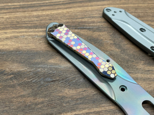 HONEYCOMB heat ano engraved Dmd Titanium CLIP for most Benchmade models