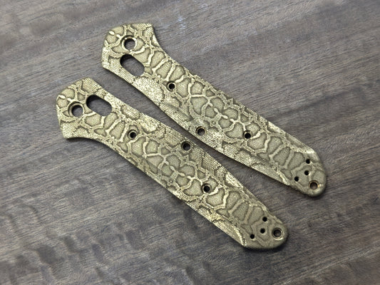 REPTILIAN engraved Brass Scales for Benchmade 940 Osborne