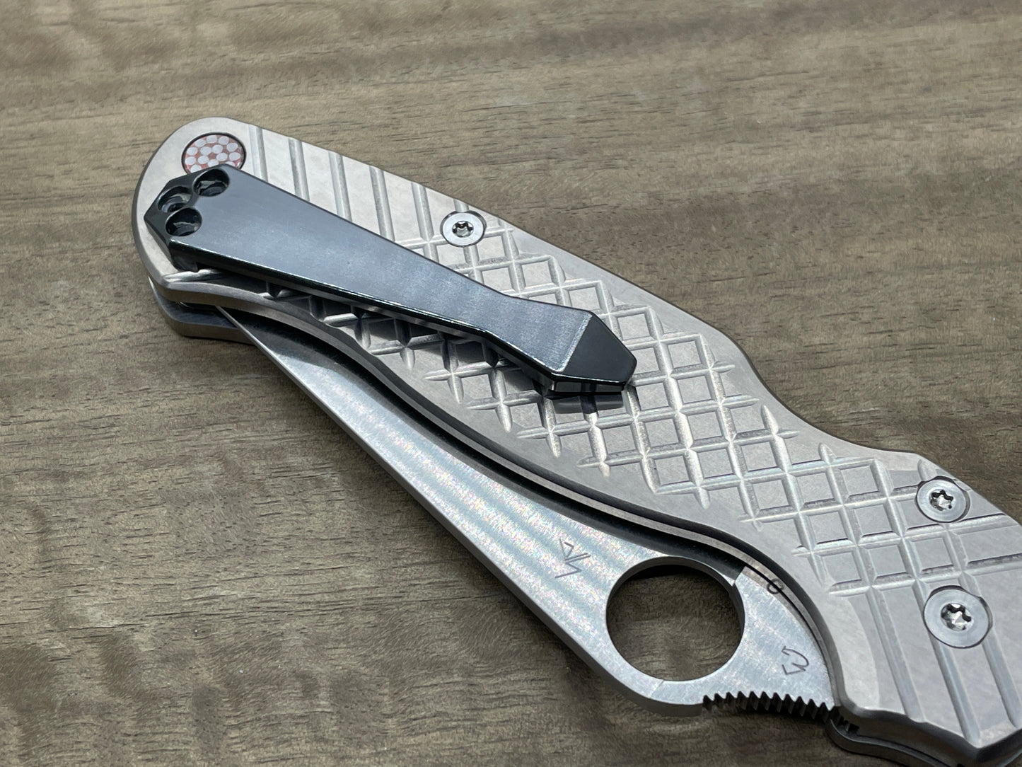 Polished Zirconium Dmd CLIP for most Spyderco models