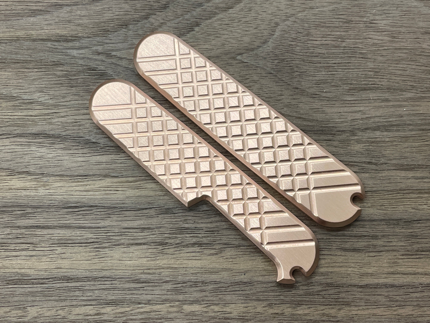 FRAG milled 91mm Brushed Copper Scales for Swiss Army SAK