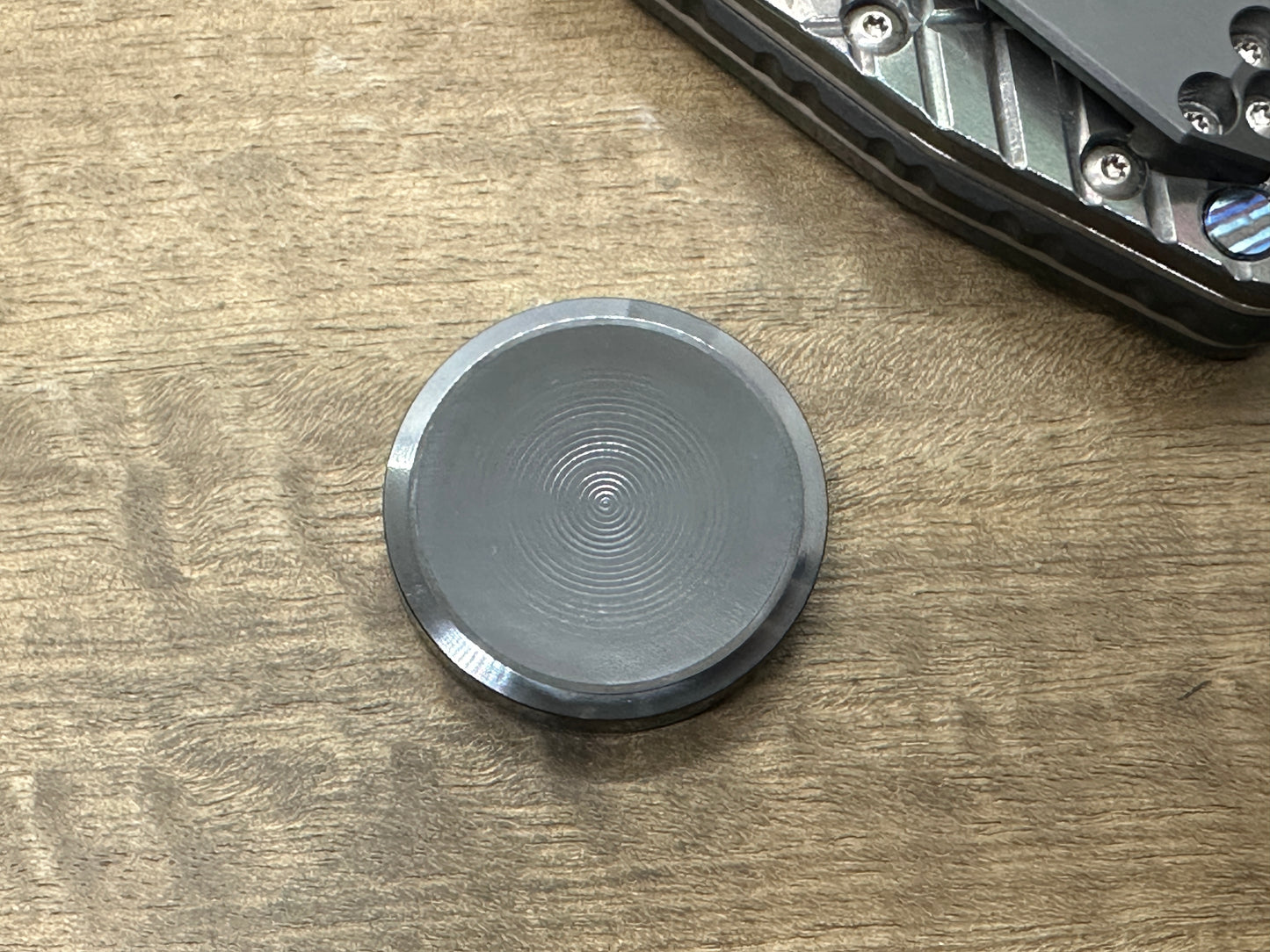 4 sizes Polished Black Zirconium Worry Coin