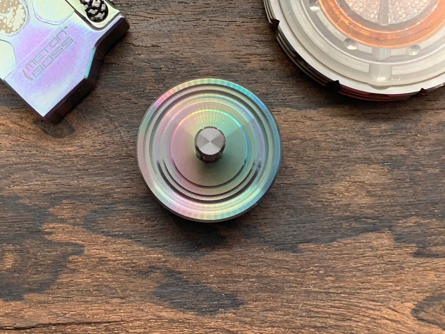 Black-Rainbow Zirconium Grooved PERFORMER Spinning Top