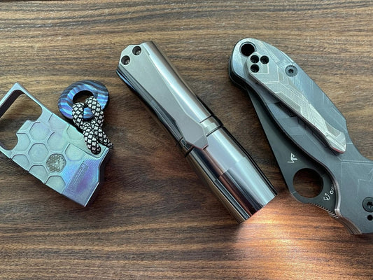 EDC FLASHLIGHT Polished Titanium Superconductor