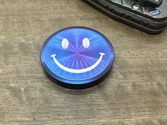 4 Sizes Smiley - Sad (Yes-No decision maker) Flamed Stainless Steel Worry Coin