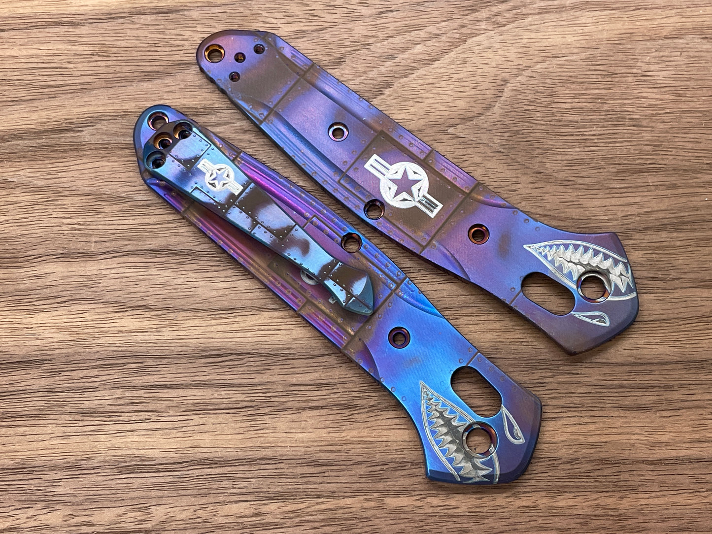 P40 Riveted Flamed SPIDY Titanium CLIP for Benchmade