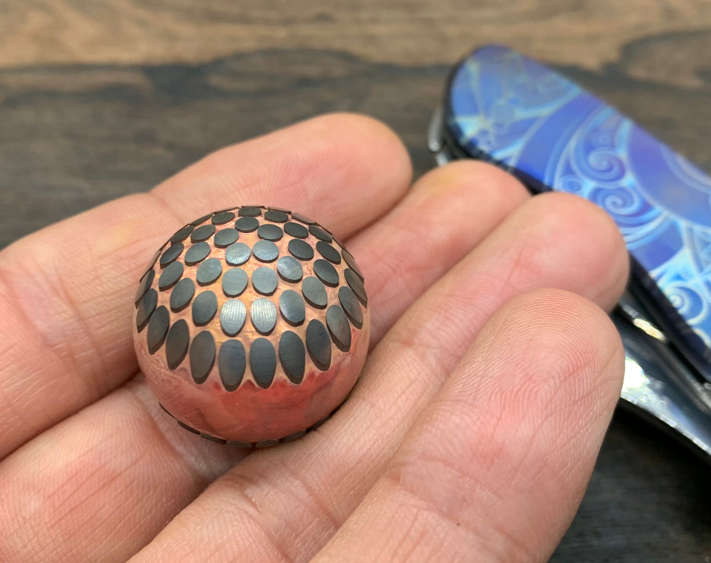 0.95" Deep etched SUPERCONDUCTOR BigDots Sphere Superconductor