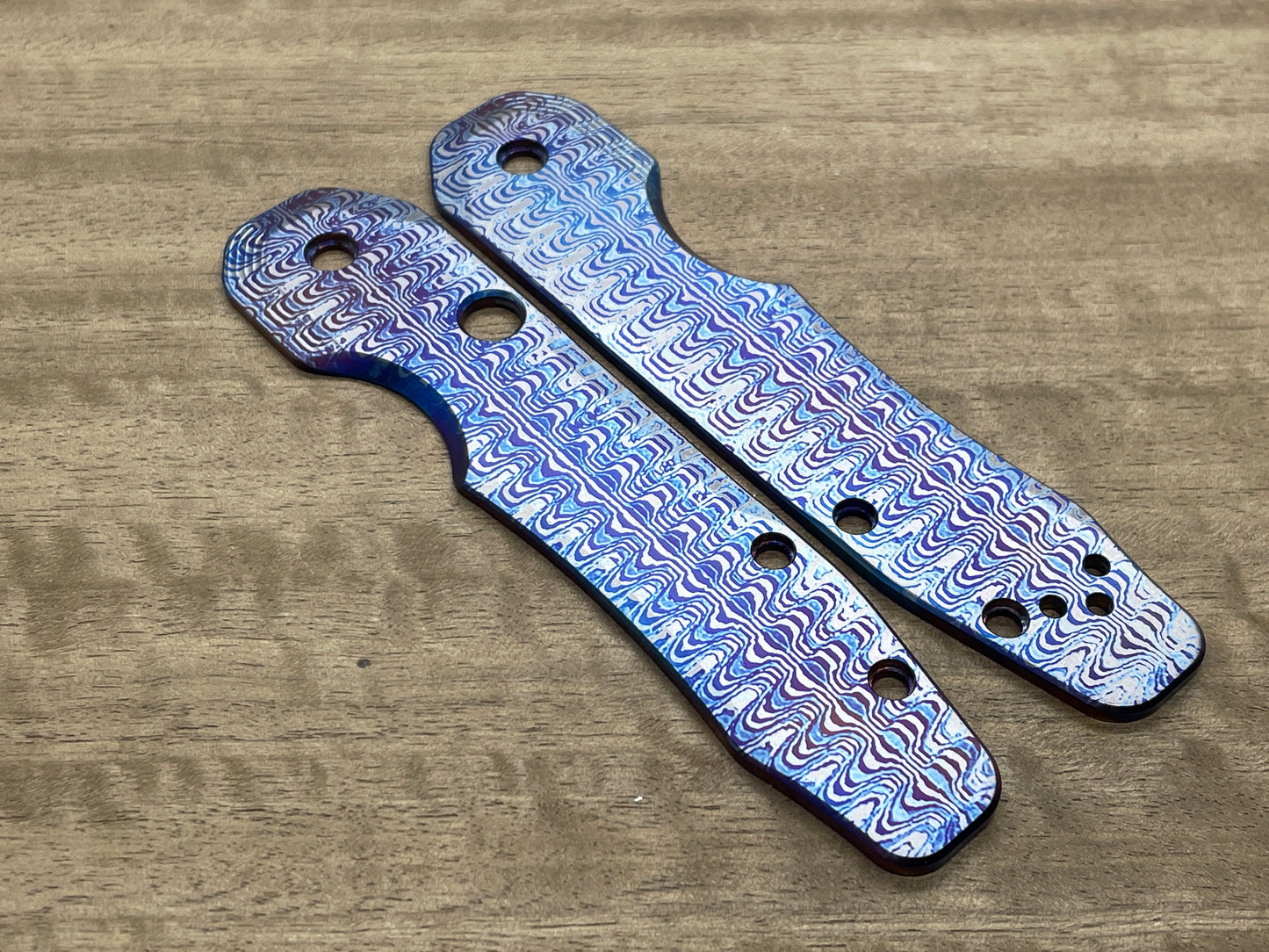 RIPPLE Flamed Titanium Scales for Spyderco SMOCK