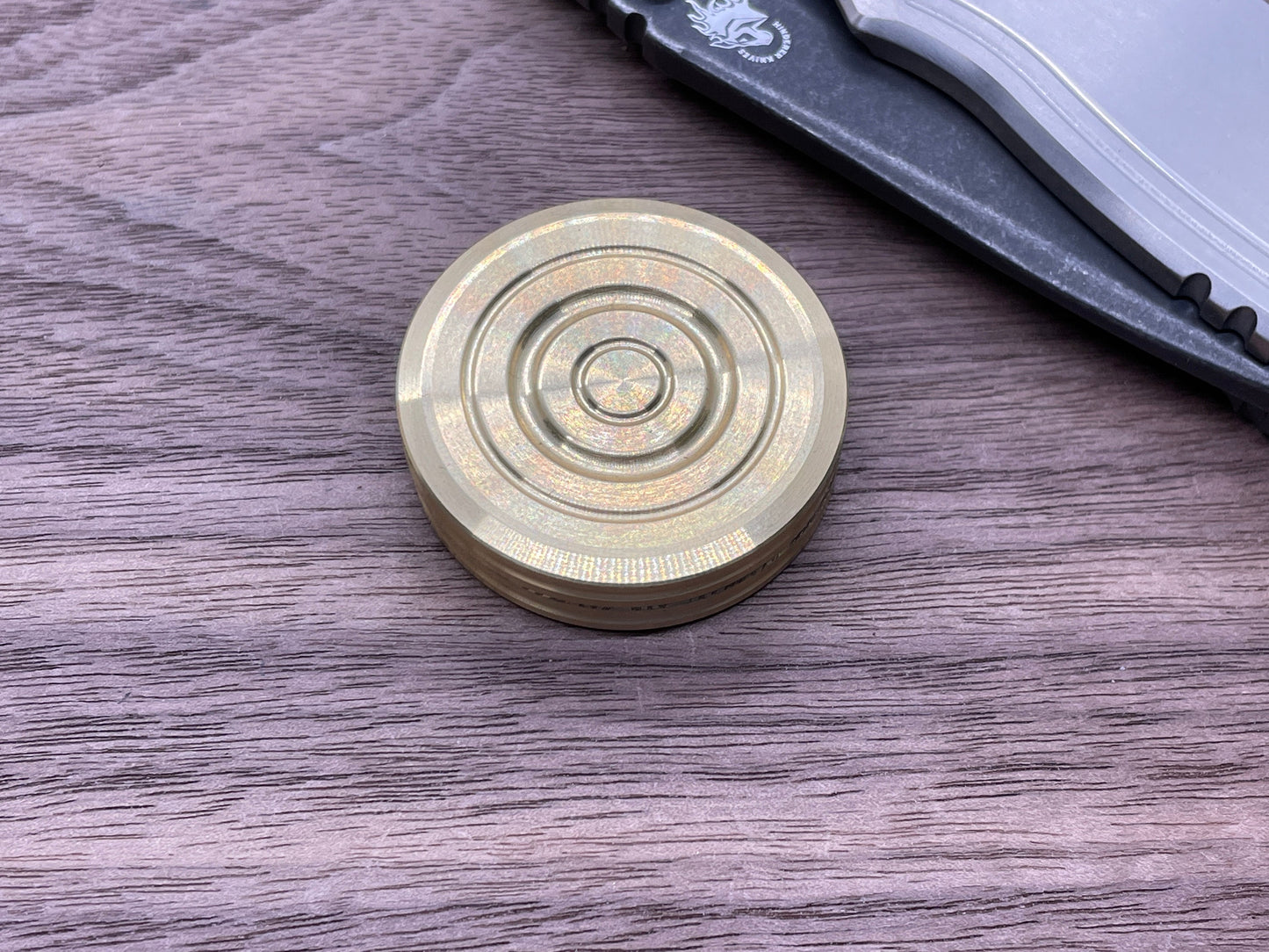 Brass Grooved CLICKY HAPTIC Coins idea Fidget