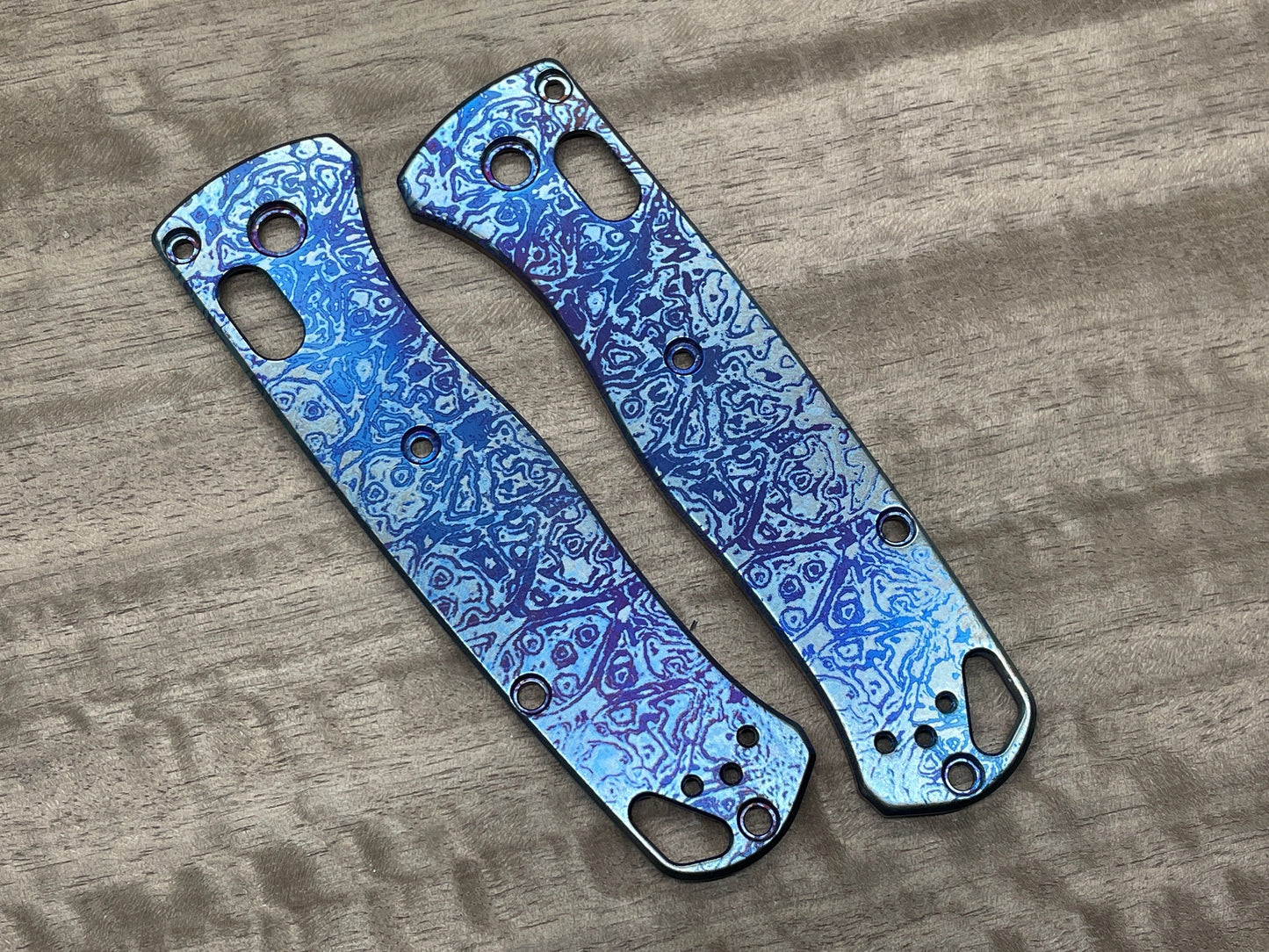 Blue ALIEN Titanium Scales for Benchmade Bugout 535