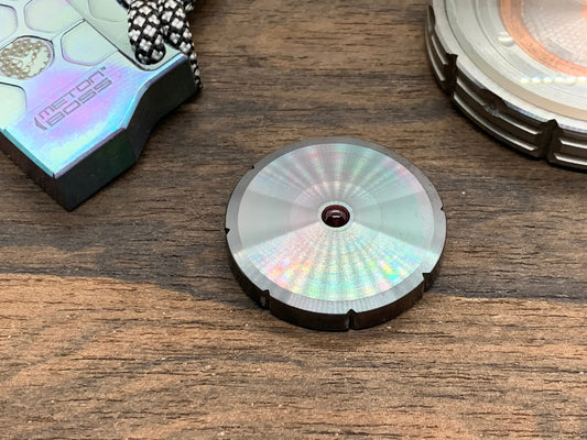 Black Rainbow Zirconium Spinning Worry Coin Spinning Top