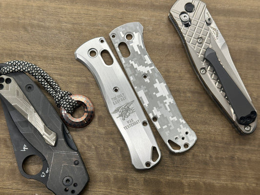 US NAVY Seals The only easy day was yesterday Aluminum Scales for Benchmade Bugout