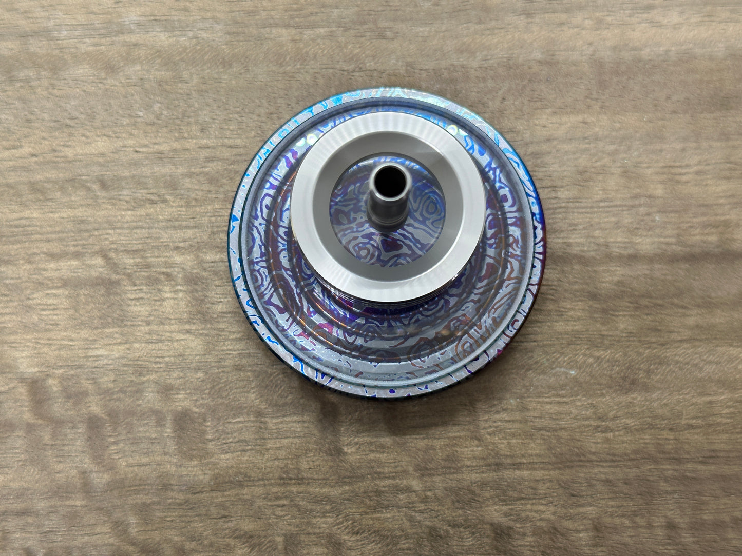 Flamed ALIEN Titanium Spin base for Spinning Tops & Coins