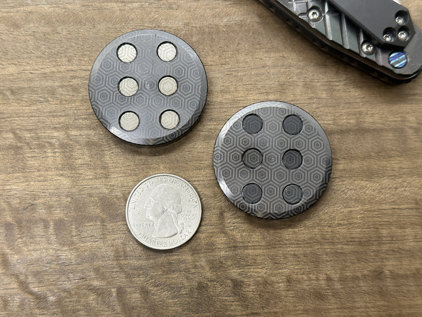 ORBITER Polished Zirconium Parallel position Magnets Haptic Coins Fidget