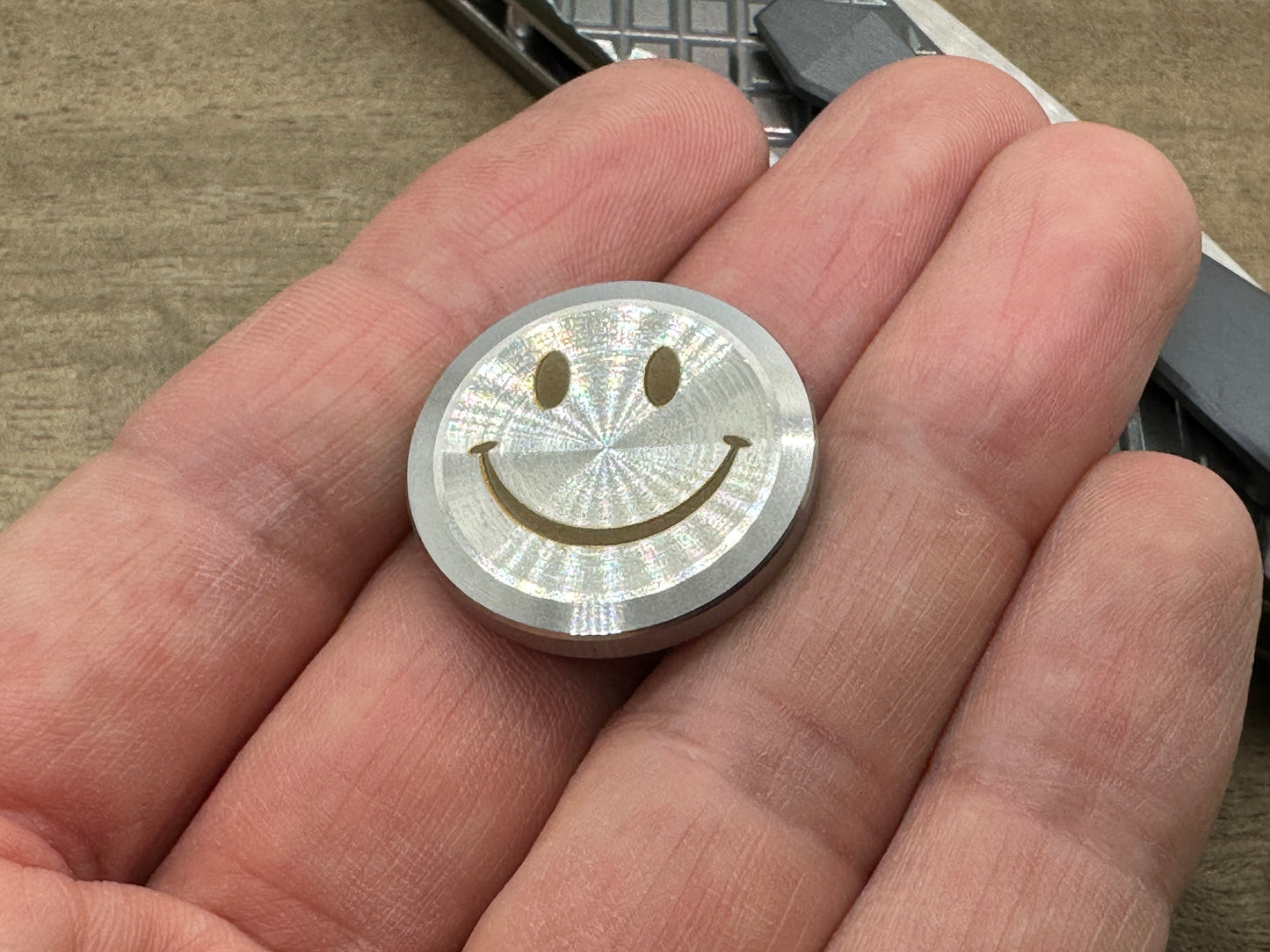 4 Sizes SMILEY-SAD (Yes-No decision maker) Stainless Steel Worry Coin