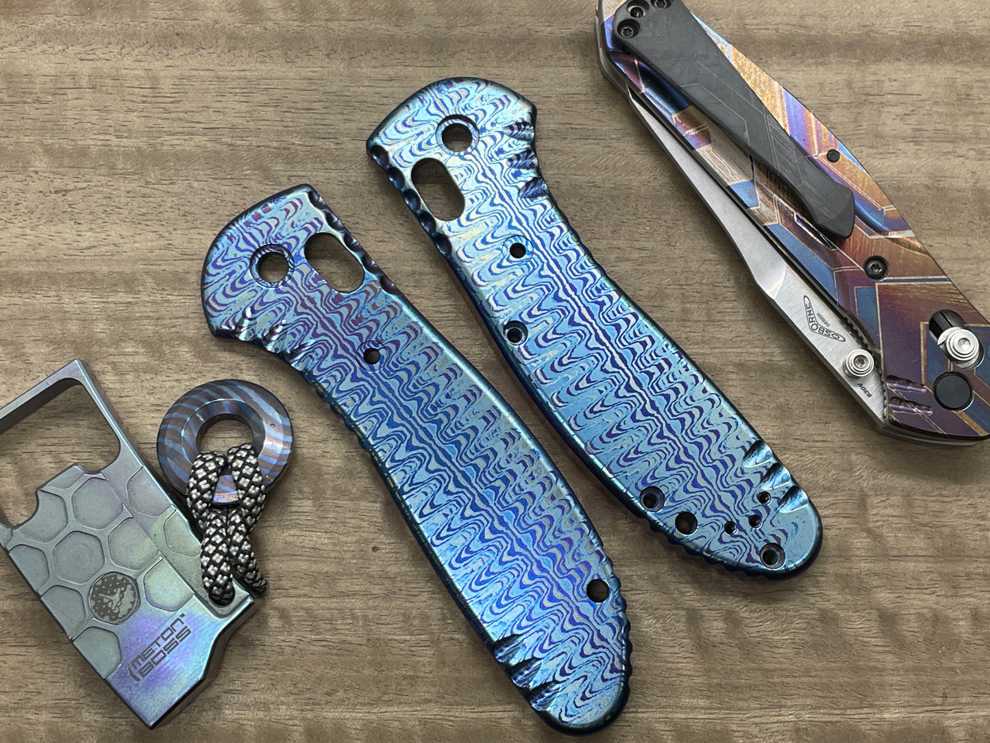 RIPPLE Flamed Titanium Scales for Benchmade GRIPTILIAN 551 & 550