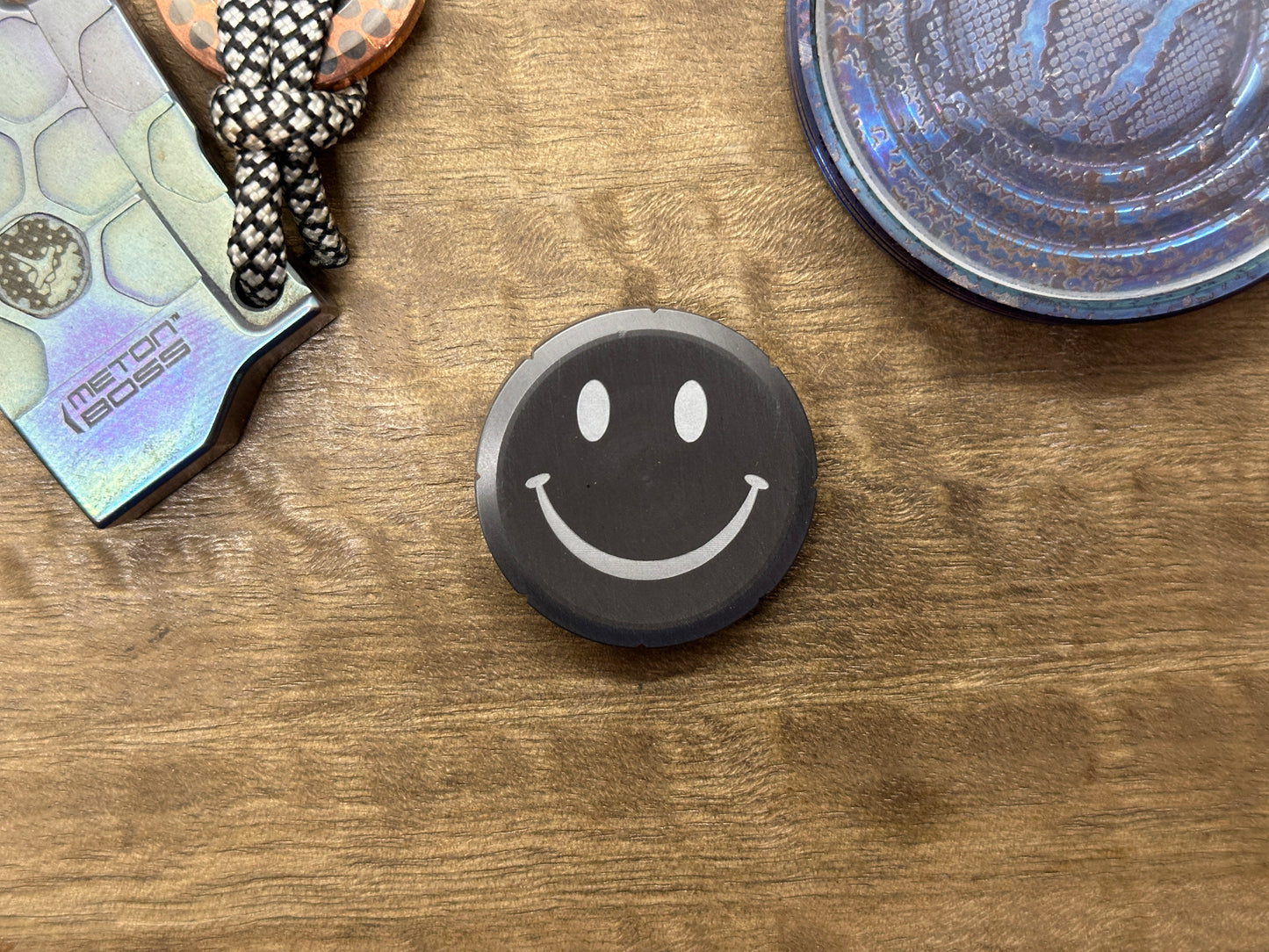 Smiley - Sad (Yes No Decision maker) Zirconium Spinning Worry Coin Spinning Top