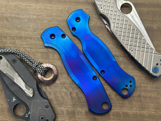 Flamed Titanium scales for Spyderco Paramilitary 2 PM2