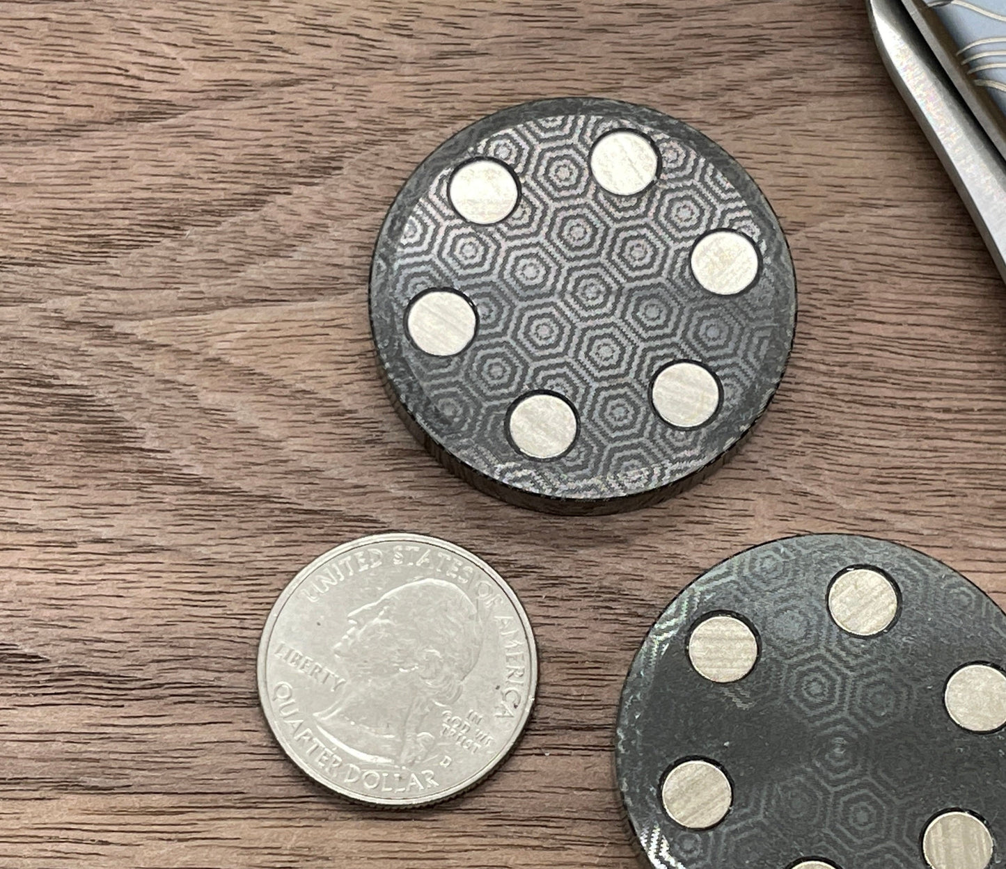 ORBITER Black Zirconium HAPTIC Coins Fidget