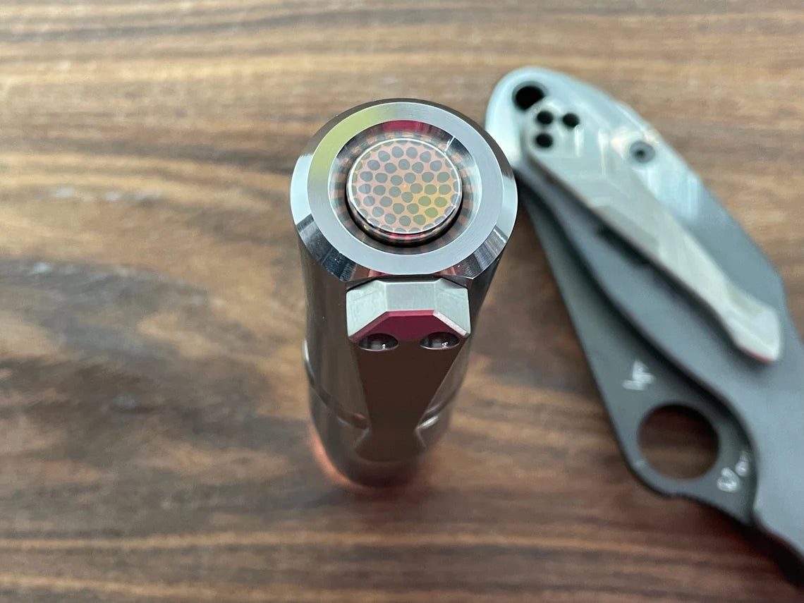 EDC FLASHLIGHT Polished Titanium Superconductor