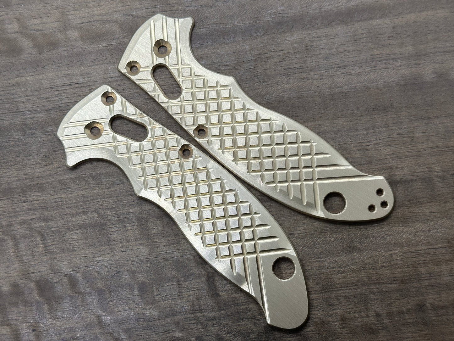 FRAG Cnc milled Brass Scales for Spyderco MANIX 2