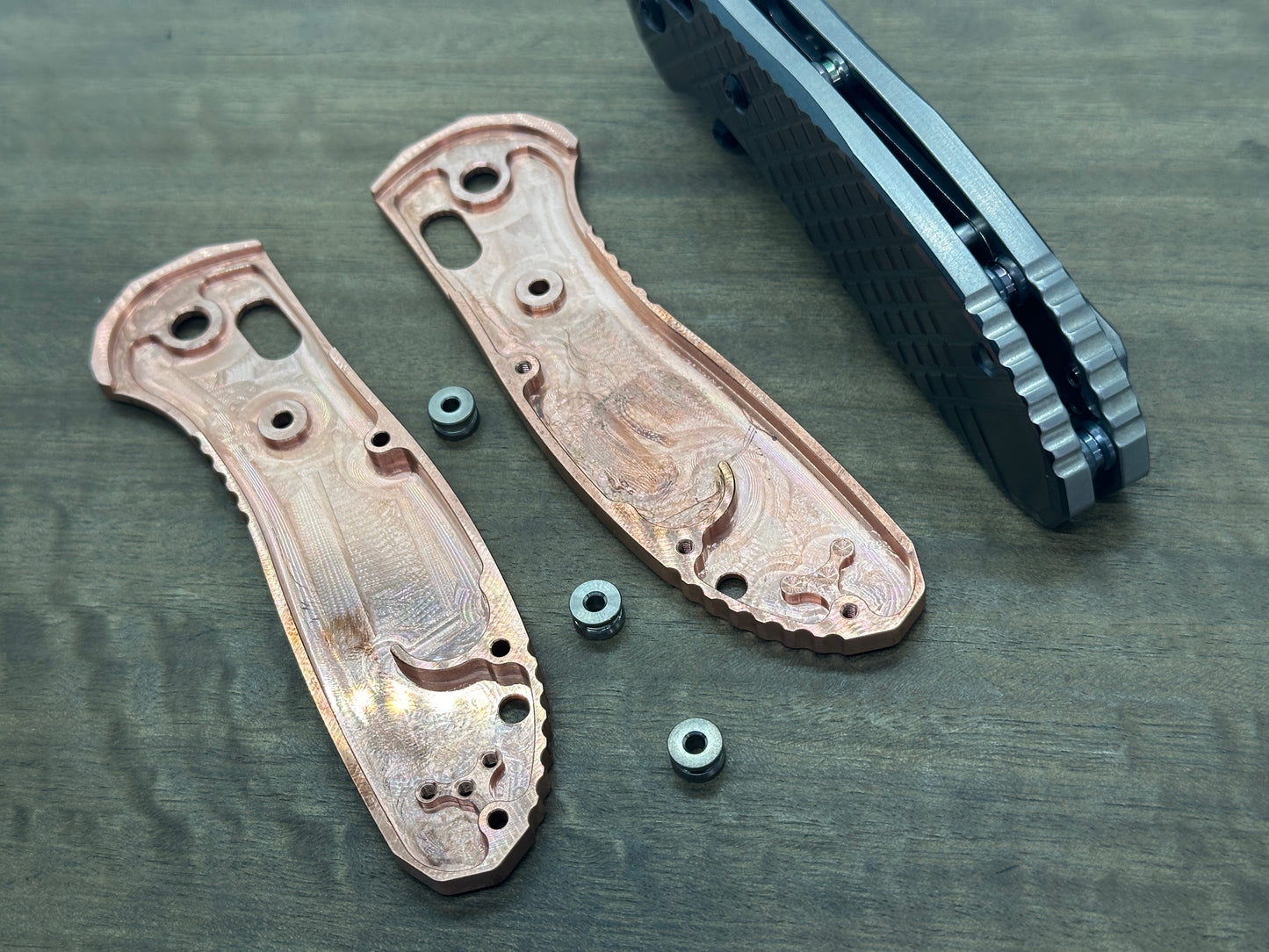 SEIGAIHA COPPER Scales for Benchmade GRIPTILIAN 551 & 550