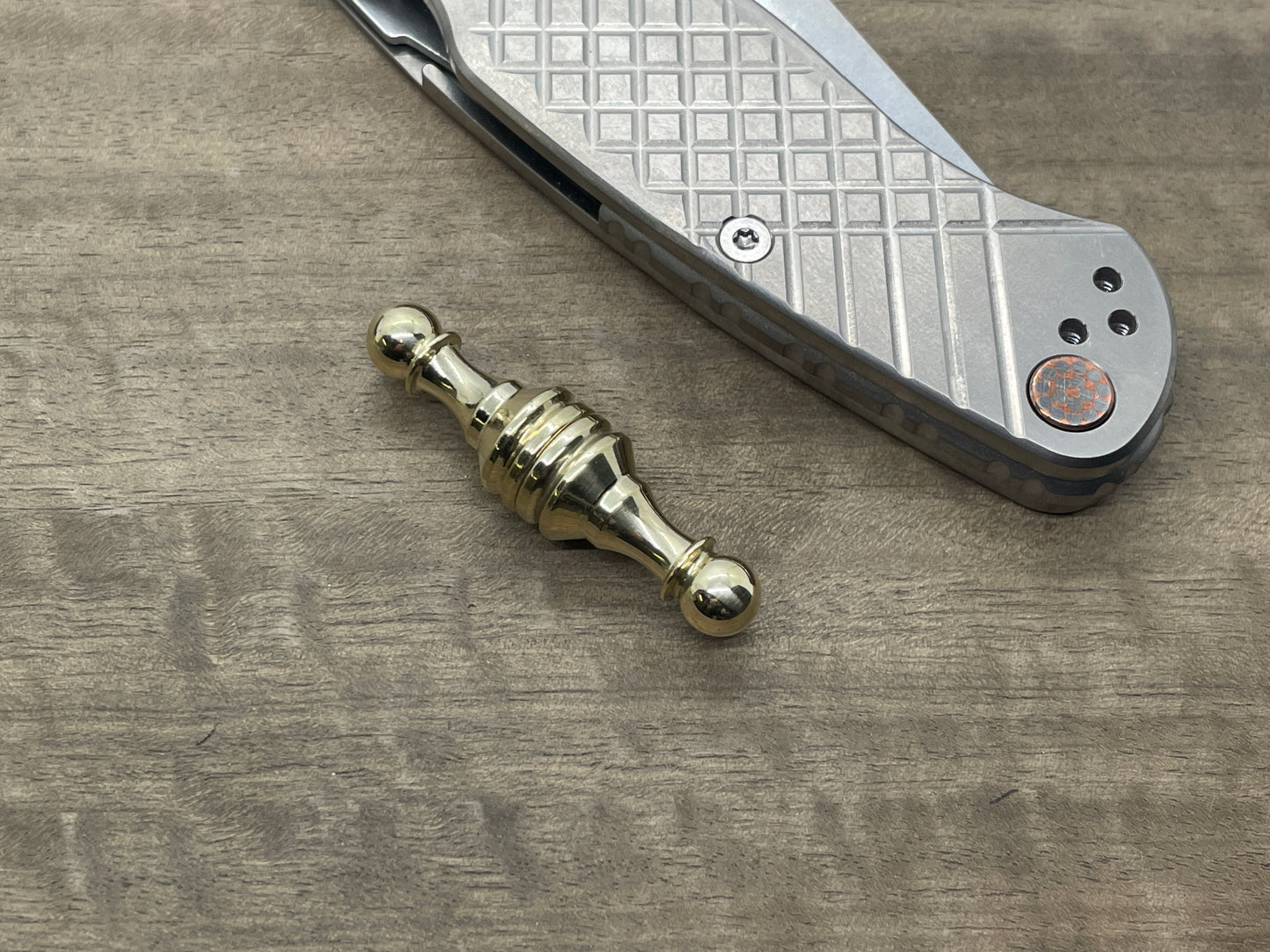 Polished Brass Haptic-PAWN Haptic Slider Chess Pawn fidget Fridge magnet