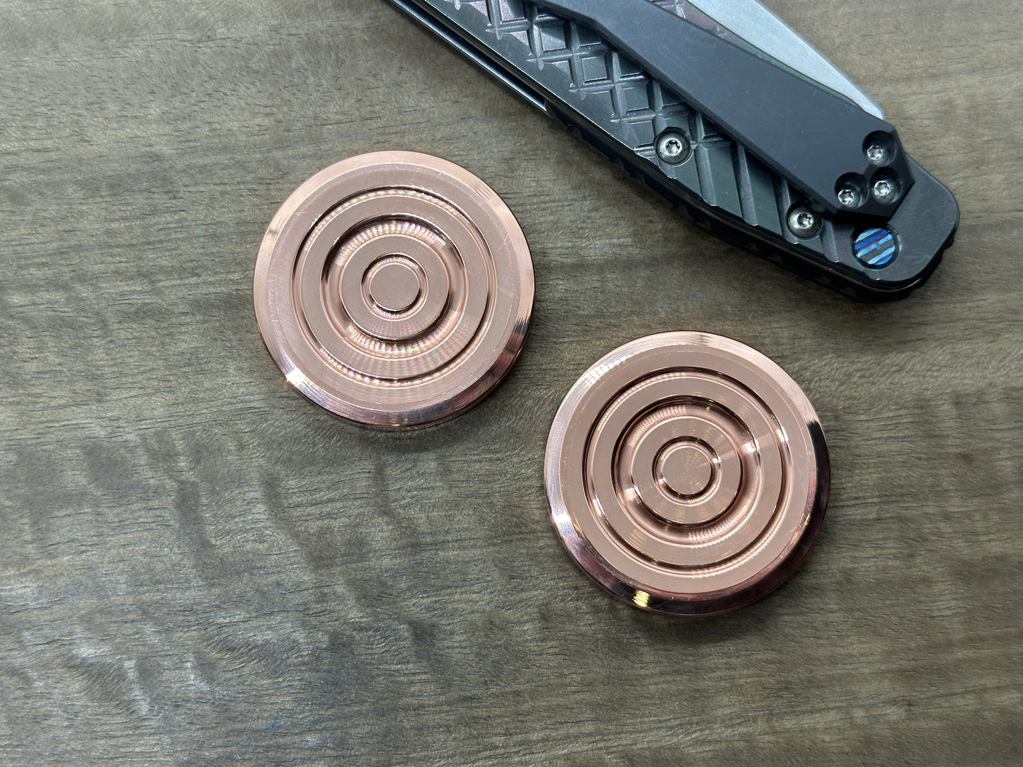 ORBITER Polished Copper Haptic Coins Fidget