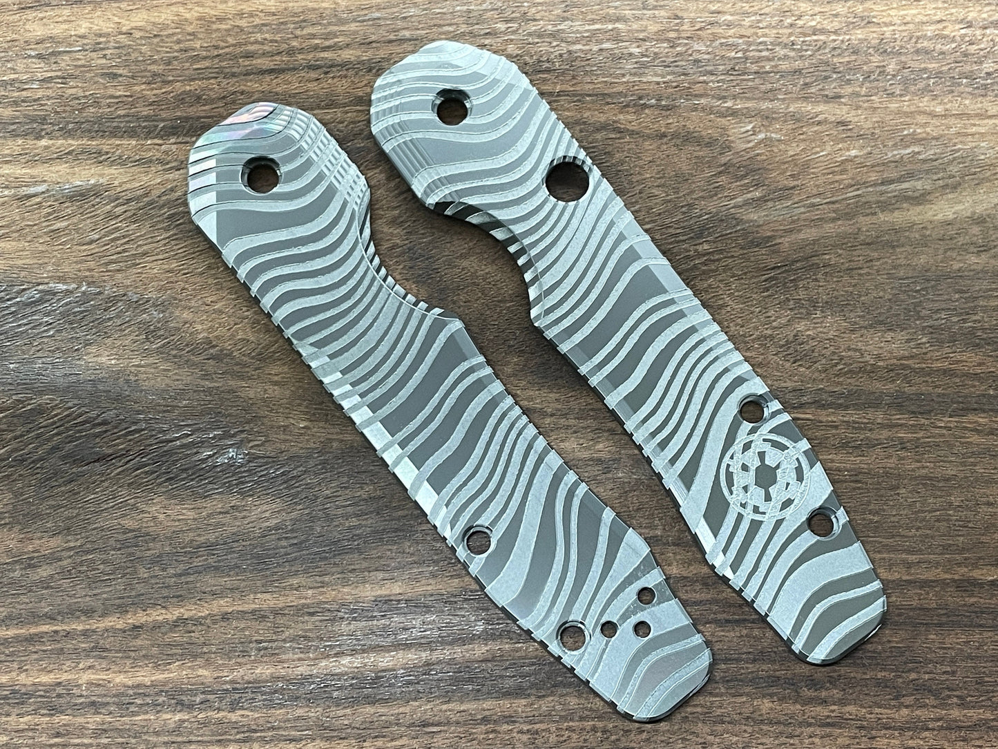 BESKAR MANDALORIAN Black Zirconium Scales for Spyderco SMOCK