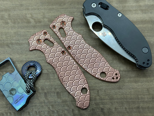 SEIGAIHA Copper scales for Spyderco MANIX 2