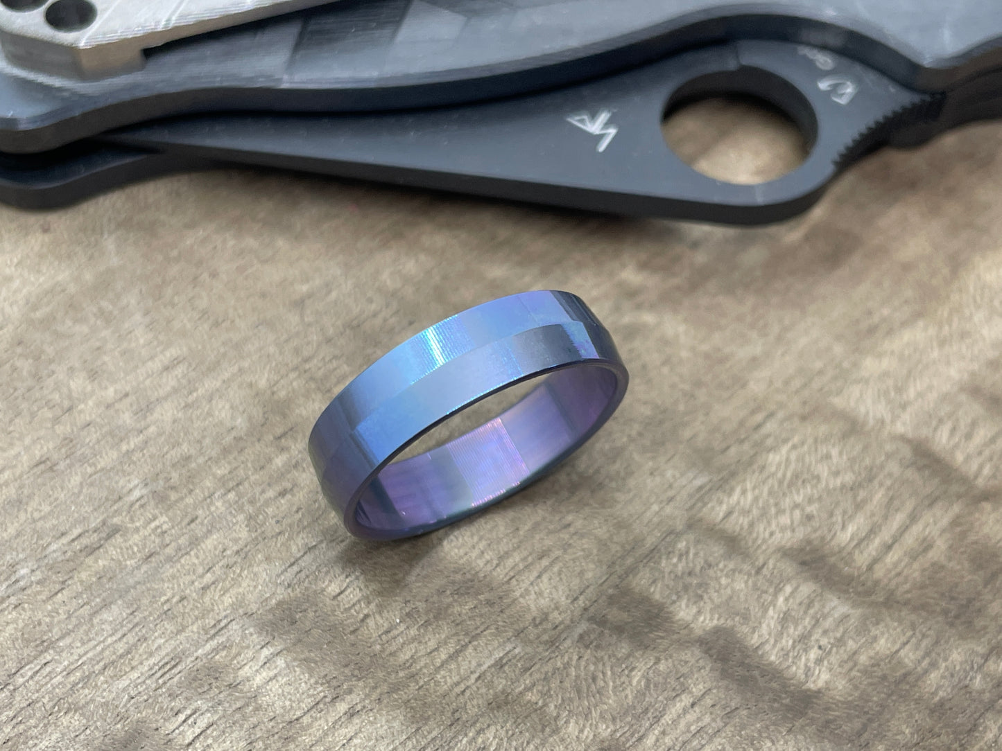 LITE Teal Magenta TITANIUM Ring US Size: 12/ Pendant / SpinTop Stand