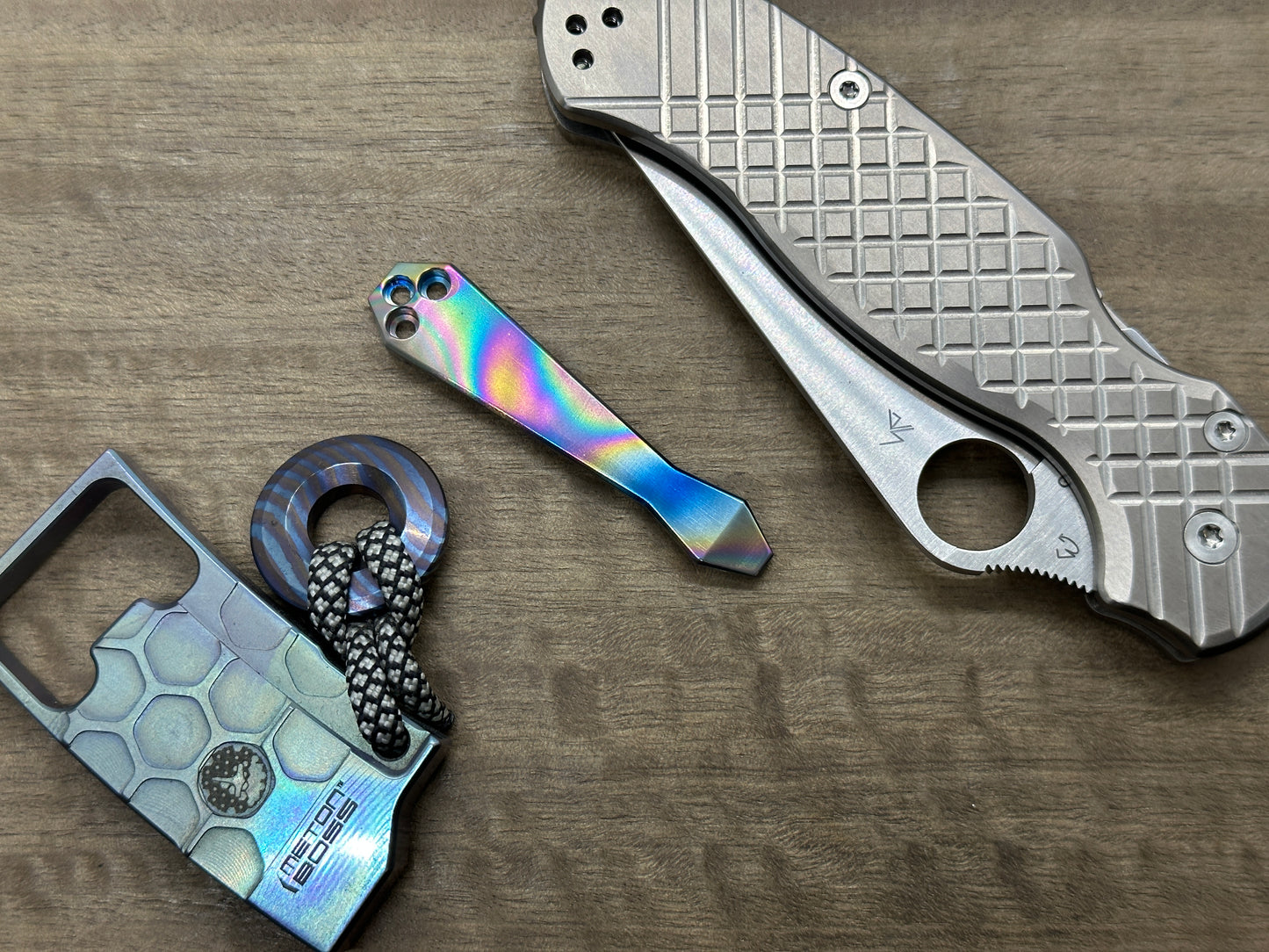 OIL Slick Dmd Titanium CLIP for most Spyderco models