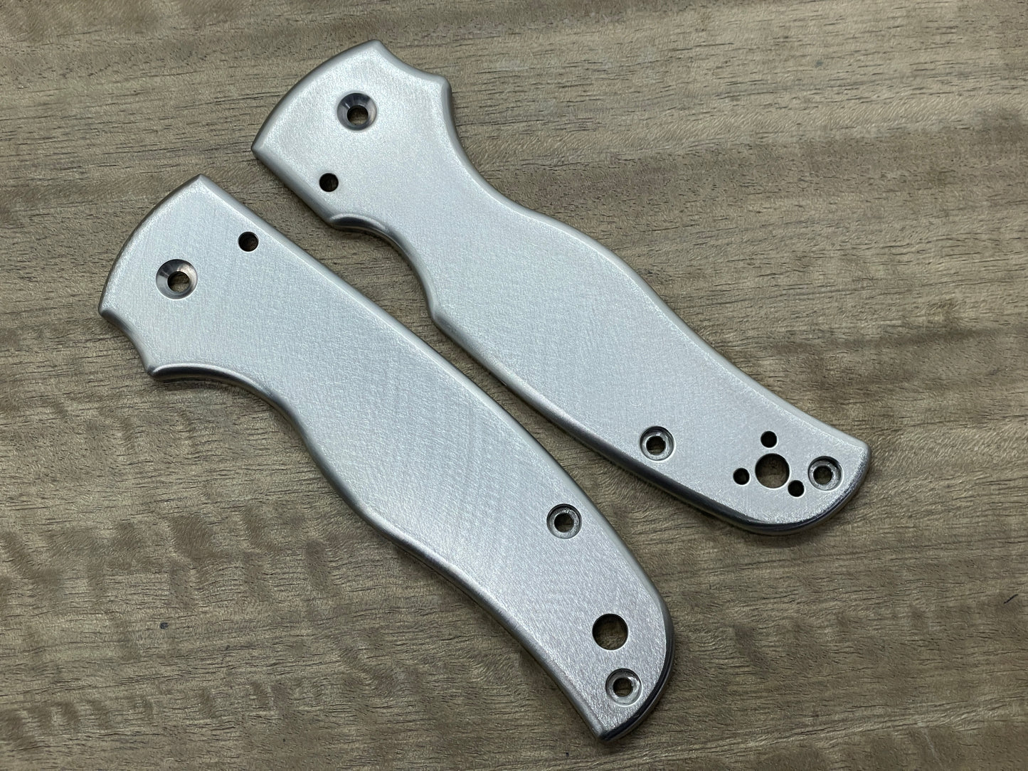 Deep Brushed Titanium Scales for SHAMAN Spyderco