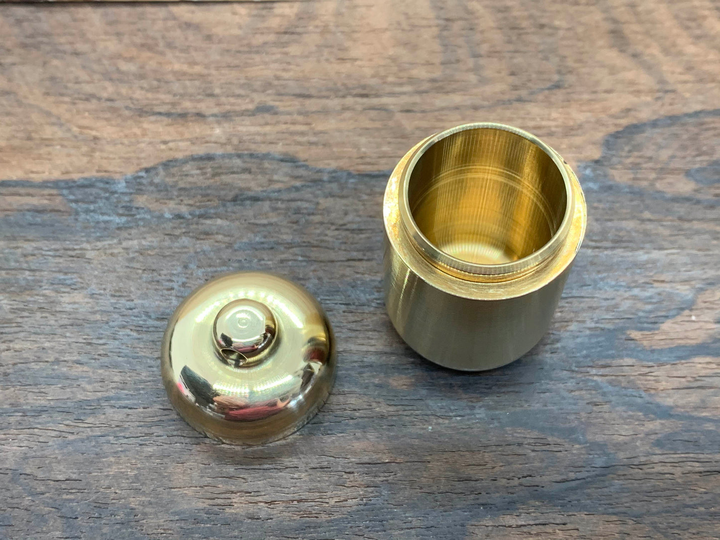 Keychain Brass Pill Box Pocket Pill Case Stash box Meton-Vault