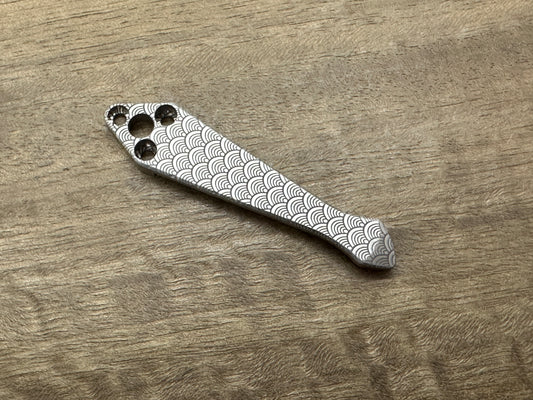 Seigaiha engraved SPIDY Titanium CLIP for SHAMAN Spyderco