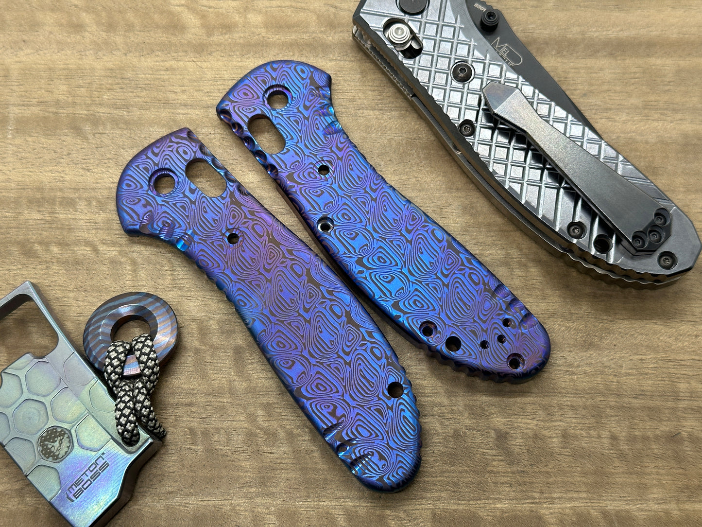 Dama AEGR Flamed Titanium Scales for Benchmade GRIPTILIAN 551 & 550