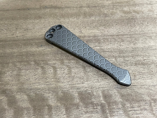 SEIGAIHA engraved Black Zirconium SPIDY CLIP for most Benchmade models