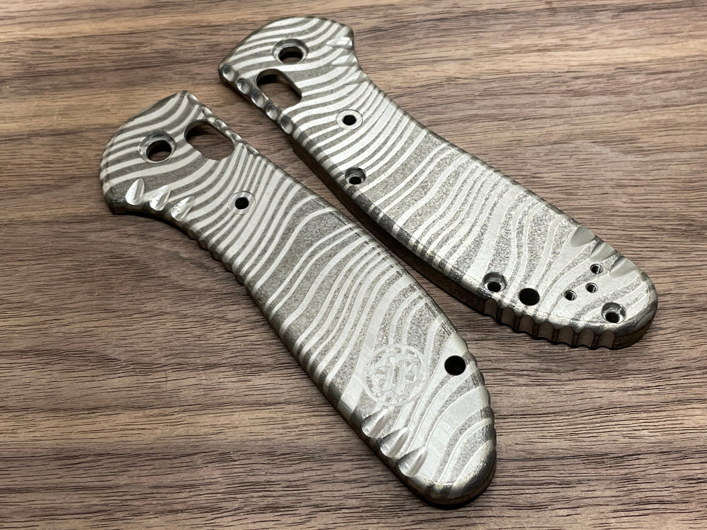 Battleworn BESKAR Mandalorian Titanium Scales for Benchmade GRIPTILIAN 551 & 550