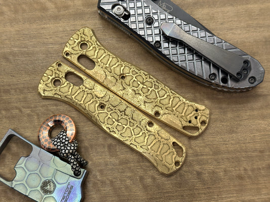 REPTILIAN v1 Brass Scales for Benchmade Bugout 535