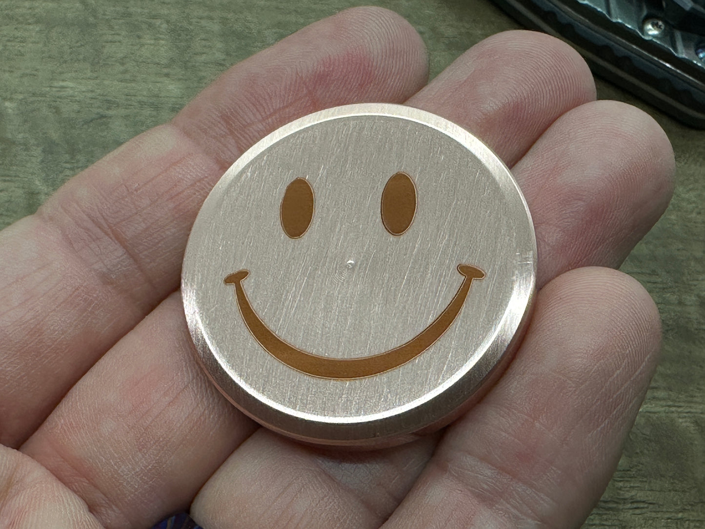 3 sizes Smiley - Sad (Yes-No decision maker) Copper Worry Coin