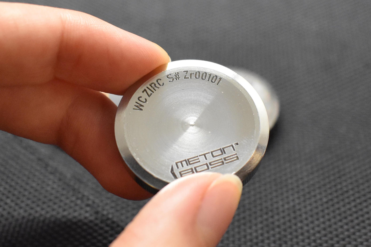 4 sizes HONEYCOMB engraved Black Zirconium Worry Coin