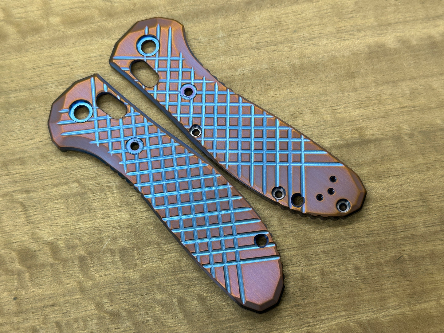 2 Tone (Blue-Purple) FRAG Cnc milled Scales for Benchmade GRIPTILIAN 551 & 550
